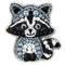 Charivna Mit Raccoon Brooch Crystal Art Beadwork kit